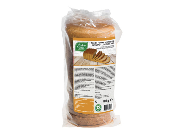 ALLPURA PAN DE MOLDE INTEGRAL DE ESPELTA  Y LEVADURA MADRE | 400g