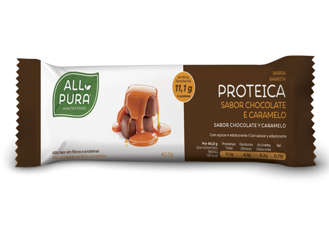 ALLPURA BARRITA PROTEICA | CHOCOLATE Y CARAMELO 40g