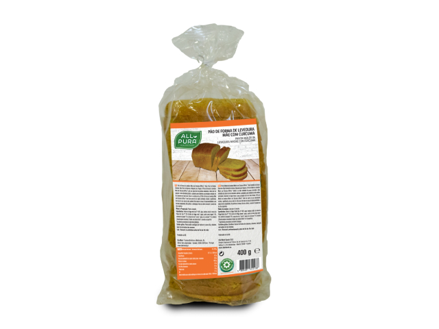 ALLPURA PAO DE FORMA DE LEVEDURA MAE COM CURCUMA | 400g