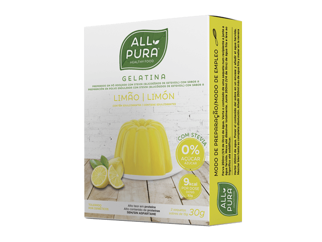 ALLPURA GELATINA STEVIA | LIMAO 2 X 15G