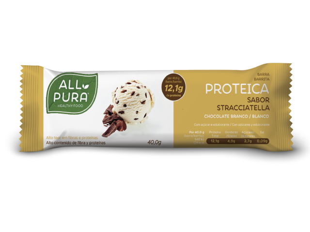 ALLPURA BARRA PROTEICA CHOCOLATE BRANCO | STRACCIATELLA 40g