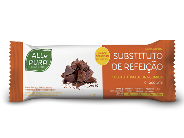 ALLPURA BARRA SUBSTITUTA DE REFEICAO | CHOCOLATE 55g