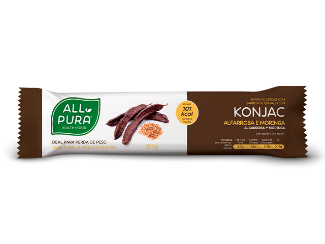 ALLPURA BARRA DE CEREAIS COM KONJAC | ALFARROBA E MORINGA 31,5g